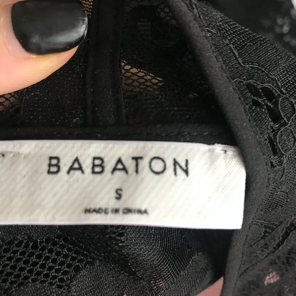 Black lace top by Babaton (Aritzia). BNWT - Picture 2 of 4
